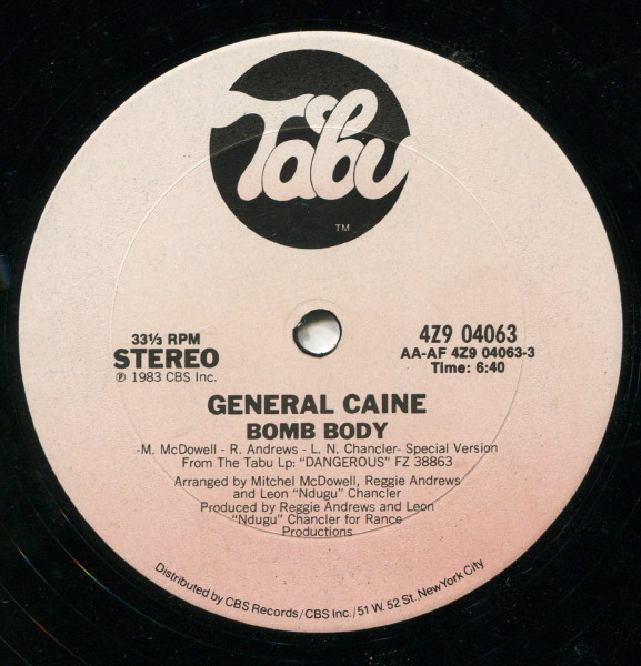General Caine – Bomb Body (1983, Vinyl) - Discogs