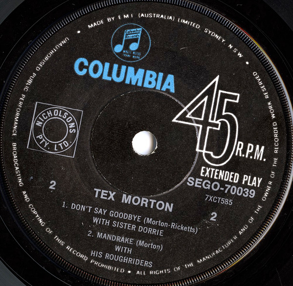 ladda ner album Tex Morton - Dont Say Goodbye