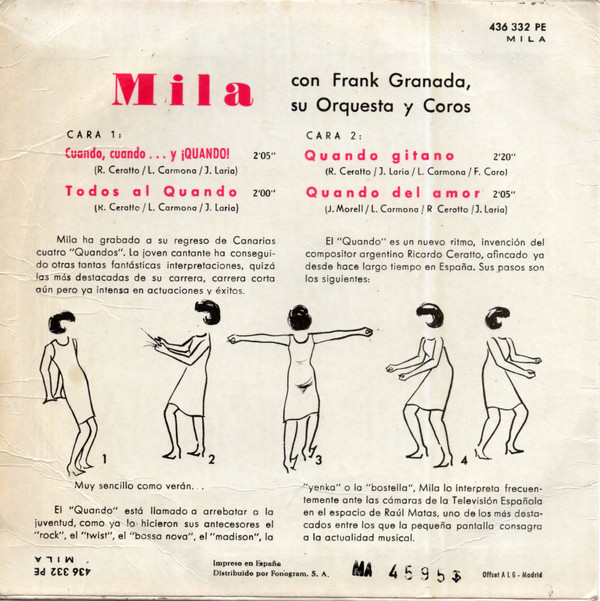 Album herunterladen Mila con Frank Granada, Su Orquesta Y Coros - Canta el Quando