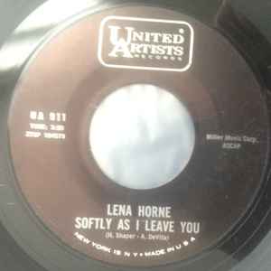 Lena Horne - Softly As I Leave You / Sand And The Sea album cover