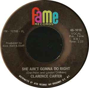Clarence Carter - She Ain't Gonna Do Right album cover