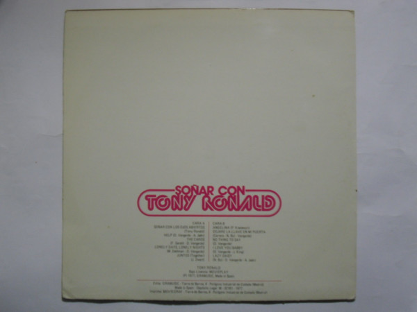 descargar álbum Tony Ronald - Soñar Con Tony Ronald