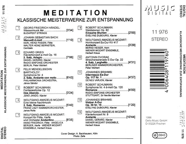télécharger l'album Various - Meditation Klassische Meisterwerke Zur Entspannung