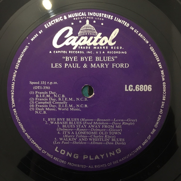 Les Paul & Mary Ford - Bye Bye Blues! | Capitol Records (LC6806) - 4