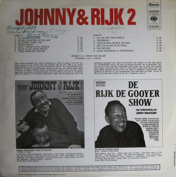 télécharger l'album Johnny & Rijk - Johnny Rijk 2