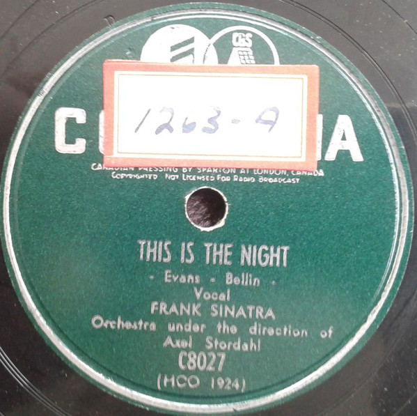 FILM KINO HITS Grammophon 78rpm+ FRANK SINATRA 10 Schellackplatten vom Feinsten 