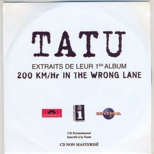 t.A.T.u. – 200 Km/h In The Wrong Lane (2002, CD) - Discogs