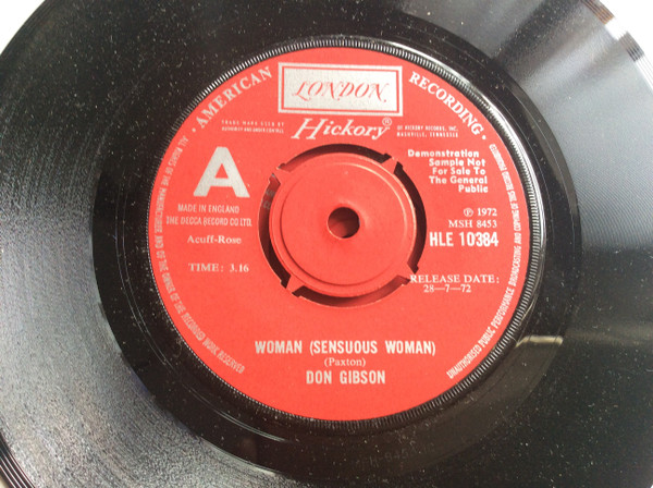 Don Gibson – Woman / If You Want Me To I'll Go (1972, Vinyl) - Discogs