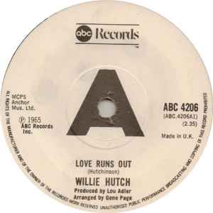 Love Runs Out / Lend A Hand - Willie Hutch / Bobby Hutton