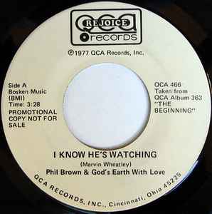 Phil Brown & God's Earth With Love - I Know He's Watching /  A Different Feeling album cover