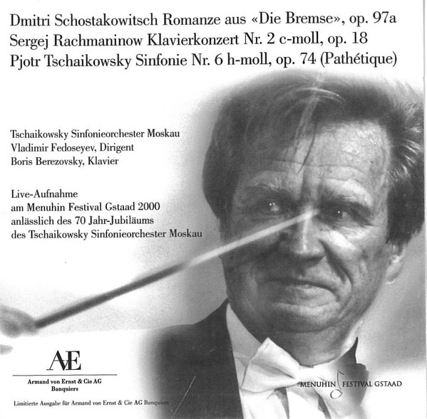Album herunterladen Tschaikowsky Sinfonieorchester Moskau, Vladimir Fedoseyev - Romanze Aus Die Bremse Op 97a Klavierkonzert Nr 2 C Moll Op 18 Sinfonie Nr 6 H Moll Op 74 Pathétique