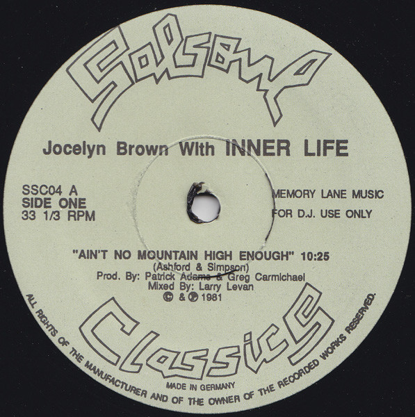 Jocelyn Brown With Inner Life – Ain't No Mountain High Enough / I 
