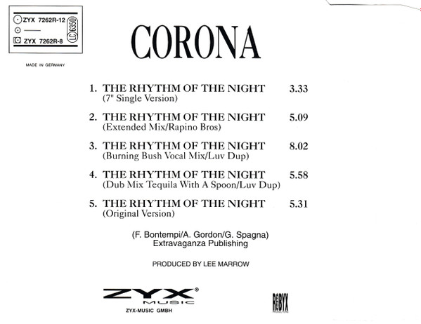 Album herunterladen Corona - The Rhythm Of The Night UK Remixes