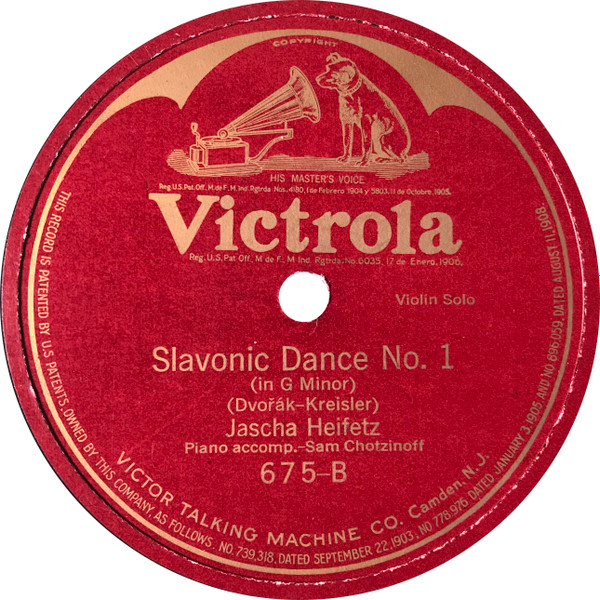 ladda ner album Jascha Heifetz - Hungarian Dance No 1 In G Minor Slavonic Dance No 1 In G Minor
