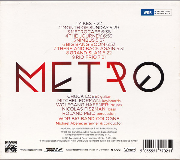 last ned album Metro Chuck Loeb, Wolfgang Haffner, Mitchel Forman, WDR Big Band Cologne Arr & Cond By Michael Abene - Big Band Boom