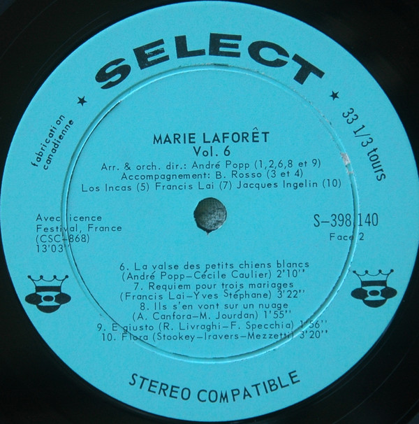 Marie Laforêt - Vol.6 "Que Calor La Vida" | Select (S-398.140) - 4