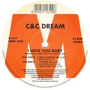 C. & C. Dream-I Love You Baby copertina album
