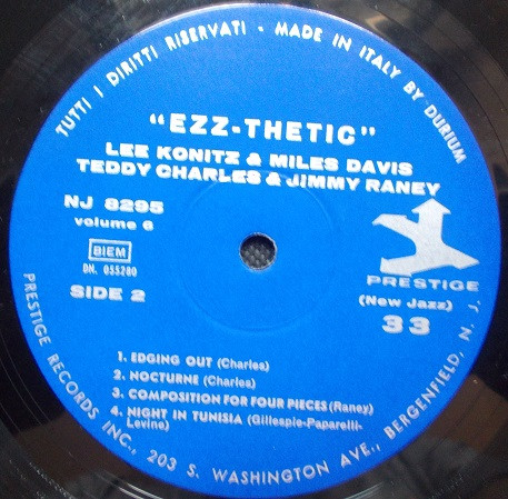 télécharger l'album Lee Konitz & Miles Davis Teddy Charles & Jimmy Raney - Ezz thetic