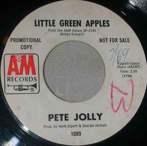 Pete Jolly - Little Green Apples / What The World Needs Now Is Love album cover