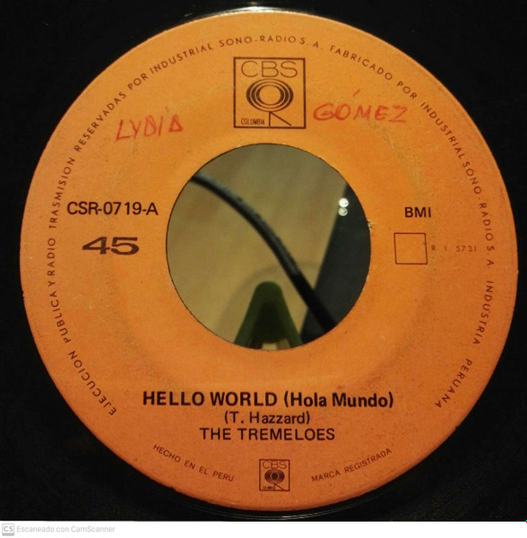 The Tremeloes – Hello World = Hola Mundo (1969, Vinyl) - Discogs