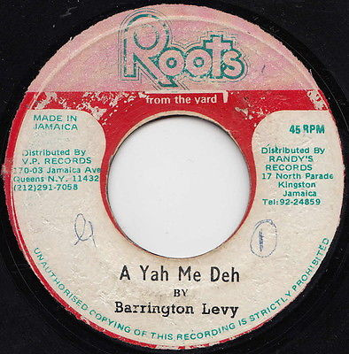 Barrington Levy – A Yah Me Deh (Vinyl) - Discogs