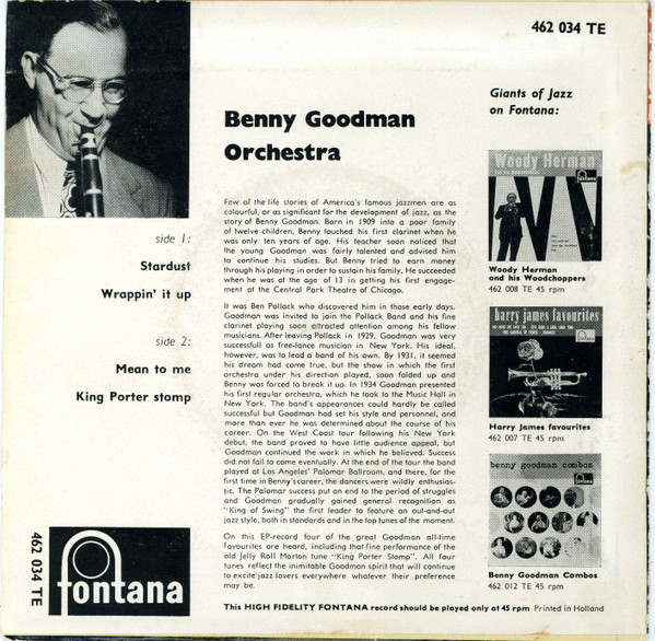 last ned album Benny Goodman & His Orchestra - Stardust