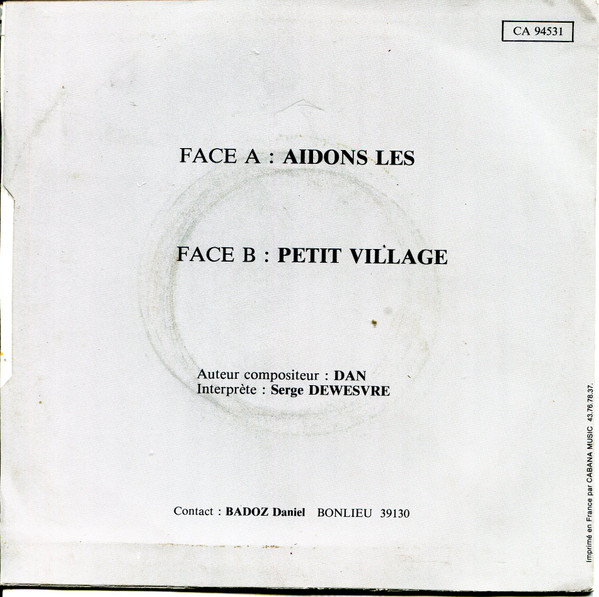 lataa albumi Serge Dewesvre, Dan - Aidons Les
