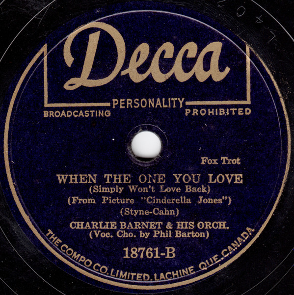 baixar álbum Charlie Barnet And His Orchestra - E Bob O Lee Bob When The One You Love