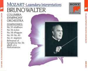 Mozart - Bruno Walter, Columbia Symphony Orchestra – Symphonies