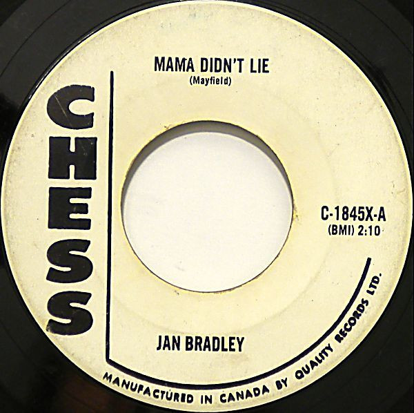 Jan Bradley – Mama Didn't Lie / Lovers Like Me (1963, Vinyl) - Discogs