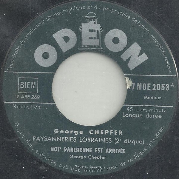 lataa albumi George Chepfer - Paysanneries Lorraines 2ème Disque