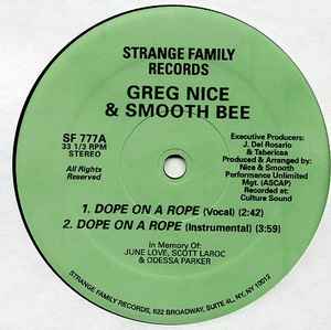 Greg Nice & Smooth Bee – Dope On A Rope (Vinyl) - Discogs