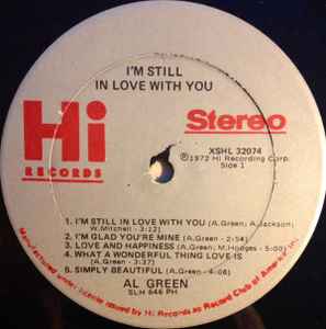 Al Green - I'm Still In Love With You album cover