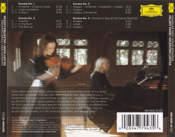 télécharger l'album Charles Ives Hilary Hahn Valentina Lisitsa - Four Sonatas