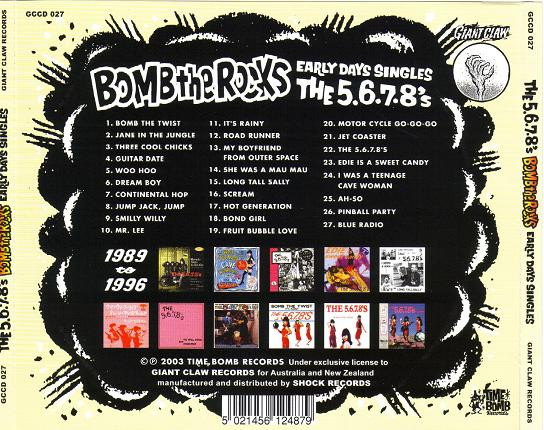 The 5.6.7.8's – Bomb The Rocks (Early Days Singles) (2003, CD