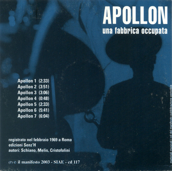 descargar álbum Schiano Trio, Mario Schiano, Marcello Melis, Marco Cristofolini - Apollon Una Fabbrica Occupata