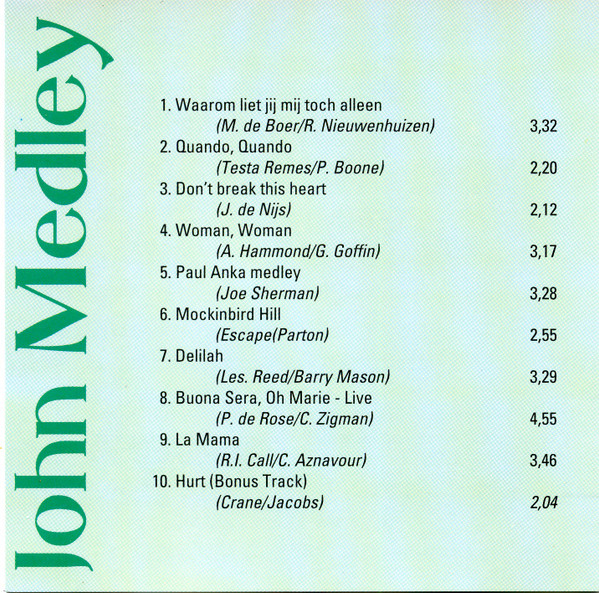 lataa albumi John Medley - Waarom Liet Jij Mij Alleen