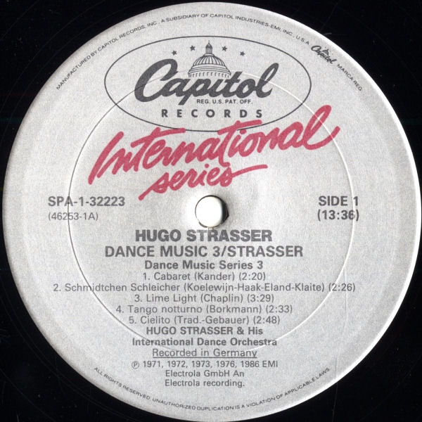 baixar álbum Hugo Strasser And His International Dance Orchestra - Dance Music Series 3