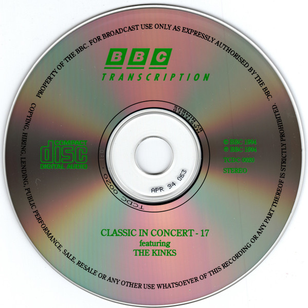 The Kinks – Classic In Concert - 17 (1994, CD) - Discogs