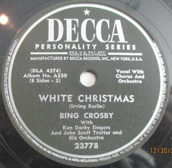 Bing Crosby – Merry Christmas (Richmond Pressing, Shellac) - Discogs