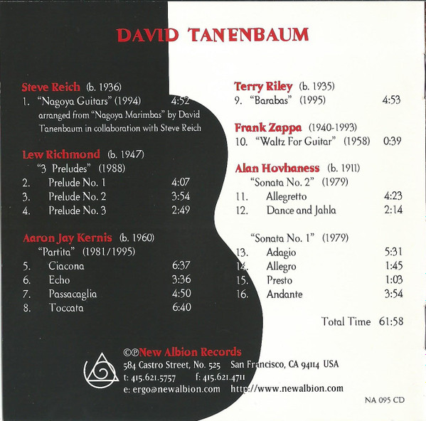 ladda ner album David Tanenbaum - David Tanenbaum