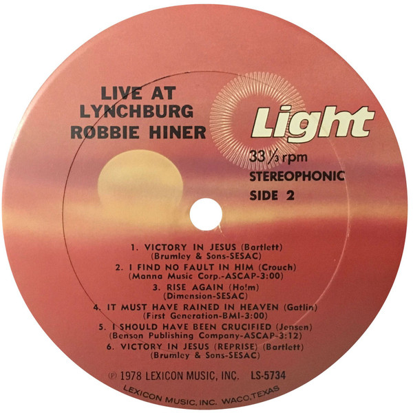 last ned album Robbie Hiner - Live At Lynchburg