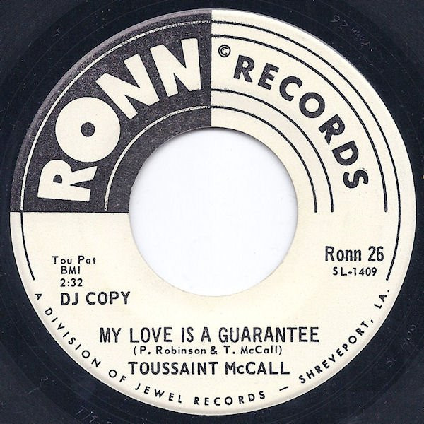 last ned album Toussaint McCall - One Table Away My Love Is A Guarantee