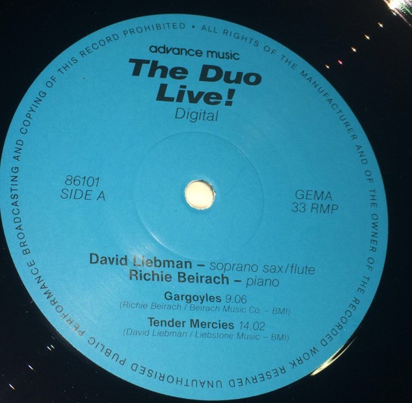 last ned album David Liebman Richie Beirach - The Duo Live