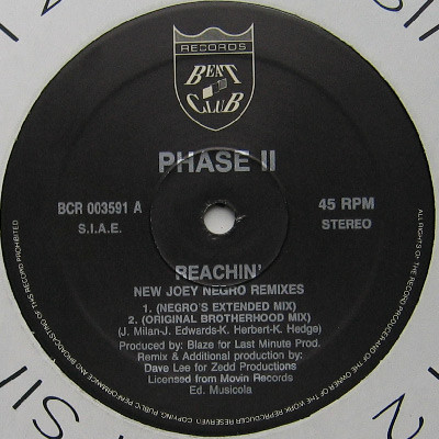 Phase II – Reachin' (New Joey Negro Remixes) (1991, Vinyl) - Discogs