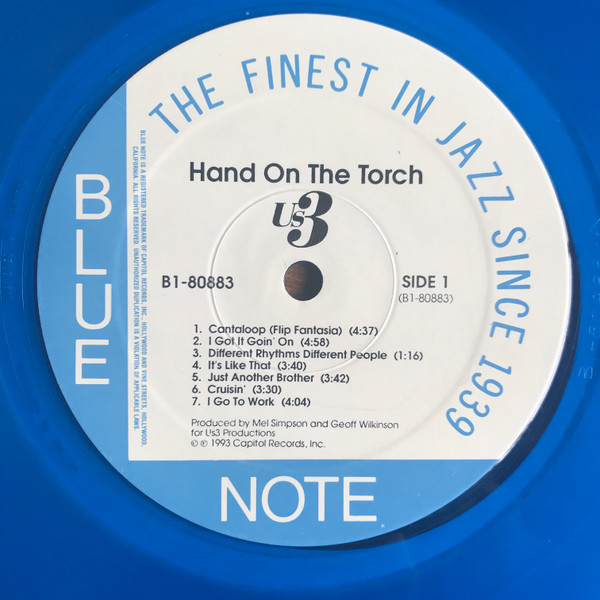 Us3 – Hand On The Torch (1993, Blue, Vinyl) - Discogs