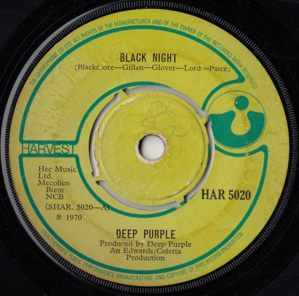 Deep Purple – Black Night (1970, Knock-out, Vinyl) - Discogs