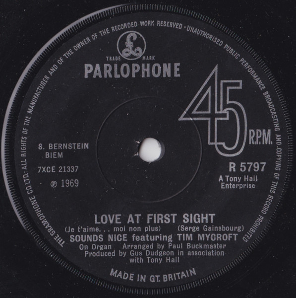 Sounds Nice Featuring Tim Mycroft – Love At First Sight (1969