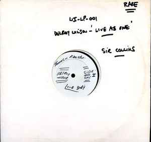 Delroy Wilson - Live As One album cover