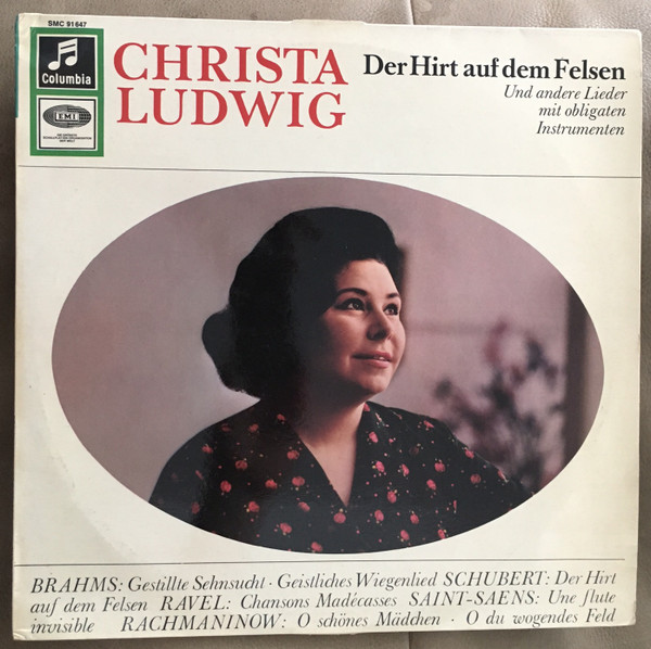 Album herunterladen Christa Ludwig, Brahms, Schubert, Ravel, SaintSaëns, Rachmaninoff - Der Hirt Auf Dem Felsen